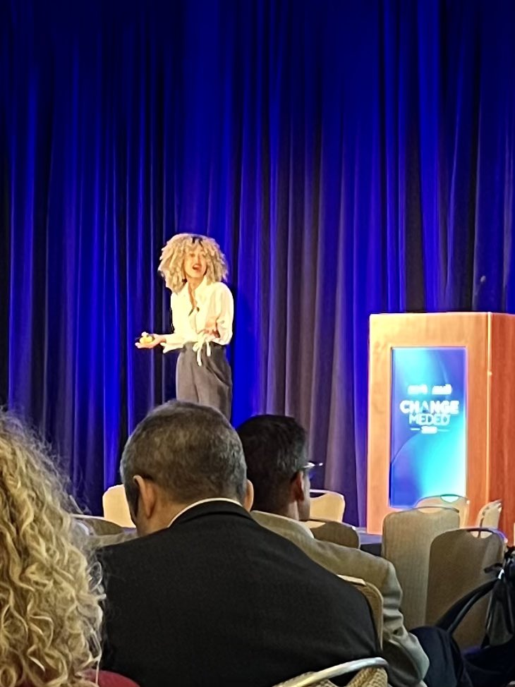 Futurist Angela Onguntala encourages us to build with wonder as we #ChangeMedEd. What is breaking? What do we want? Then use systems thinking to design for life 💛@AmerMedicalAssn