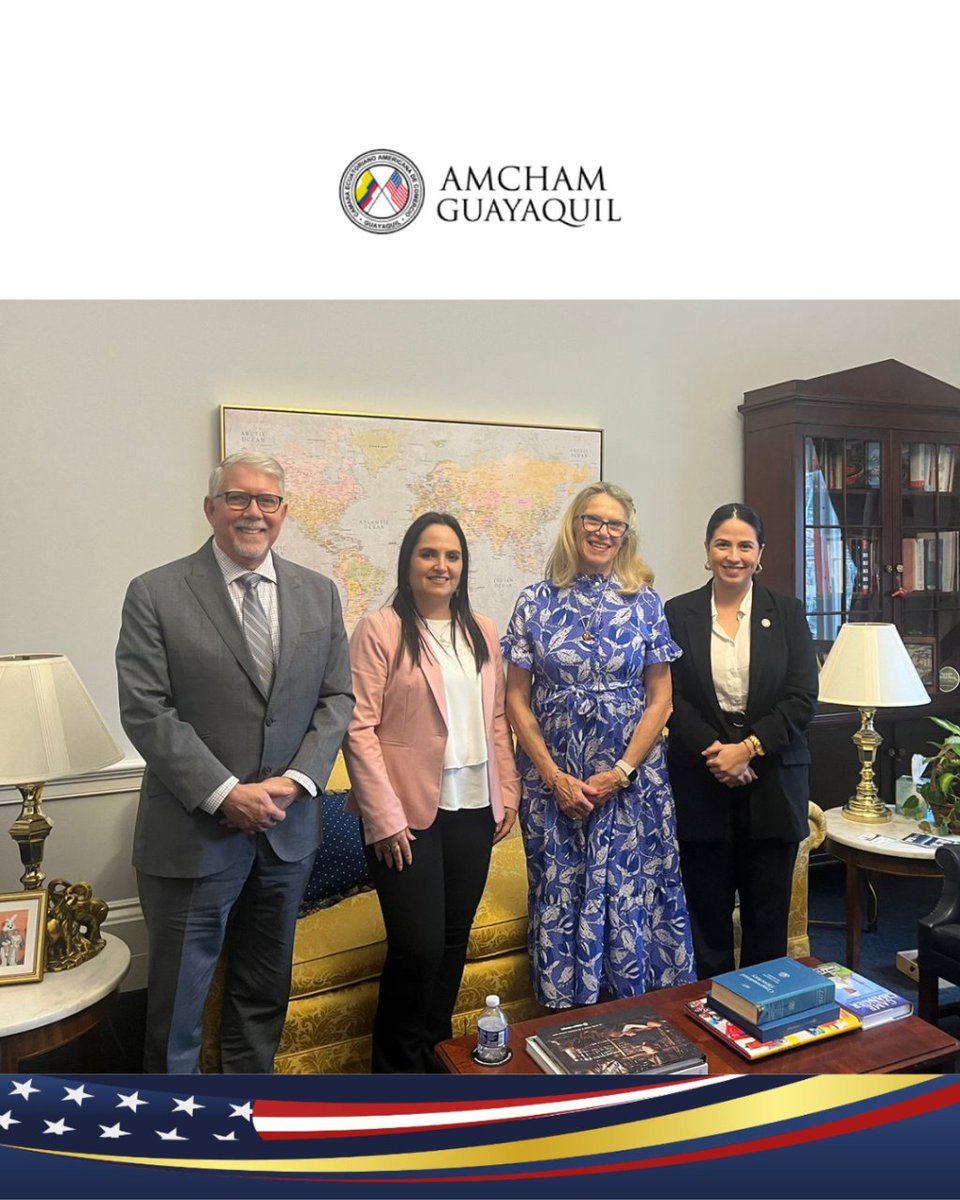 AMCHAM Guayaquil (@amchamgye) on Twitter photo Nuestra directora ejecutiva <a href="/AlexiaAlcivar/">Alexia Alcivar</a> fue parte de la delegación privada que visitó #EEUU 🇺🇲 para impulsar la Ley IDEA.
Esta iniciativa es un gran paso para que el 90% de los productos exportados estén libres de impuestos aduaneros.
<a href="/ChairAmchamGYE/">Nery Merejildo - Chair AmCham</a>
<a href="/edithvillavic/">Edith Villavicencio</a> Nuestra directora ejecutiva <a href="/AlexiaAlcivar/">Alexia Alcivar</a> fue parte de la delegación privada que visitó #EEUU 🇺🇲 para impulsar la Ley IDEA.
Esta iniciativa es un gran paso para que el 90% de los productos exportados estén libres de impuestos aduaneros.
<a href="/ChairAmchamGYE/">Nery Merejildo - Chair AmCham</a>
<a href="/edithvillavic/">Edith Villavicencio</a>