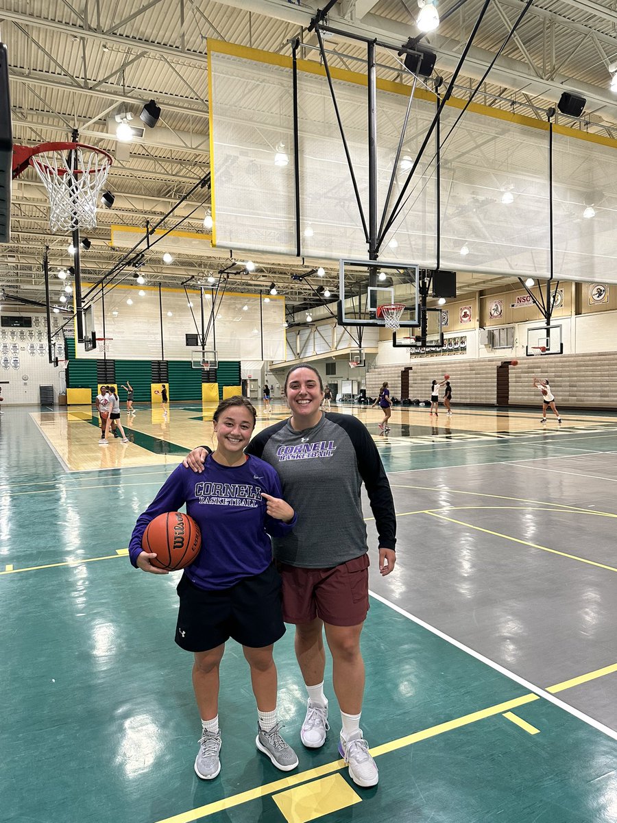 Honored to have had 2 <a href="/CornellRamsWBB/">Cornell WBB</a> legends join our open gym last night! Thank you Haley &amp; Renee for taking the time to help our athletes get better!