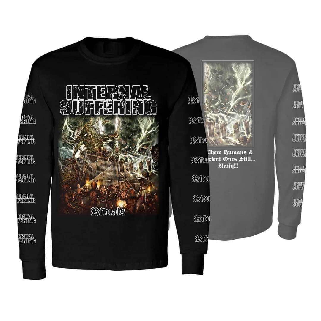 ISuffering's tweet image. T-shirts, longsleeves and hoodies from our upcoming album 'Rituals' available this week !! 
Make sure to head over deathdirect.com and place your order once the new album is out just in a few days. Don't miss out 🤘 !!