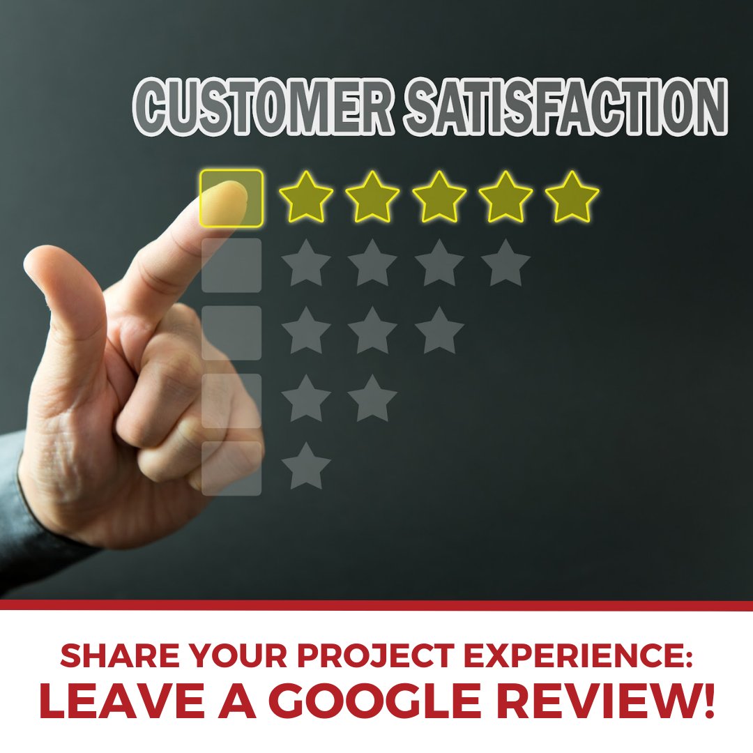 How did we do? If our team has recently completed a project for you, we'd love to hear from you! You can share your feedback in a Google review by following the link: 1l.ink/4ZVXWDL