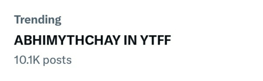TumKyaJaanoo's tweet photo. We crossed 10k tweets y'all! So happy! Thankyou for participating everyone!❤️

ABHIMYTHCHAY IN YTFF https://t.co/wI8Vi8isFn