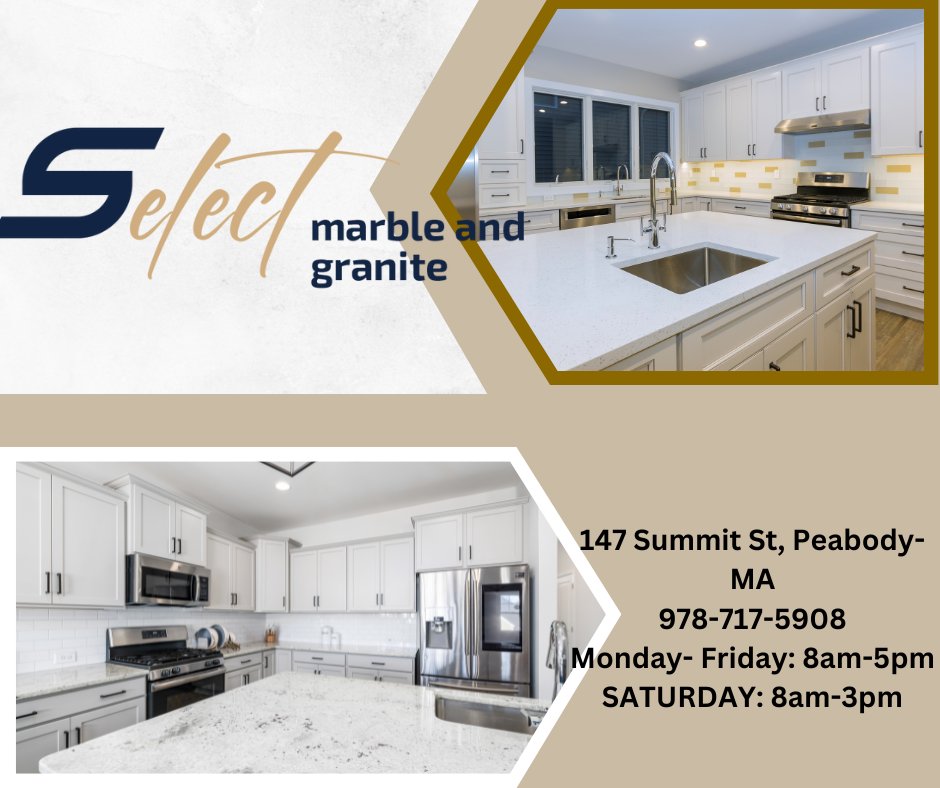 rembertoVentura's tweet image. We are open
147 Summit St, Peabody-MA
Contact us today 978-717-5908
Monday- Friday: 8am-5pm
SATURDAY: 8am-3pm
#SelectMarble #DesignElegance #stone #countertops #interiordesign #quartzcountertops #quartz #granite #countertops #kitchendesign #interiordesign #granite #marble #quartz