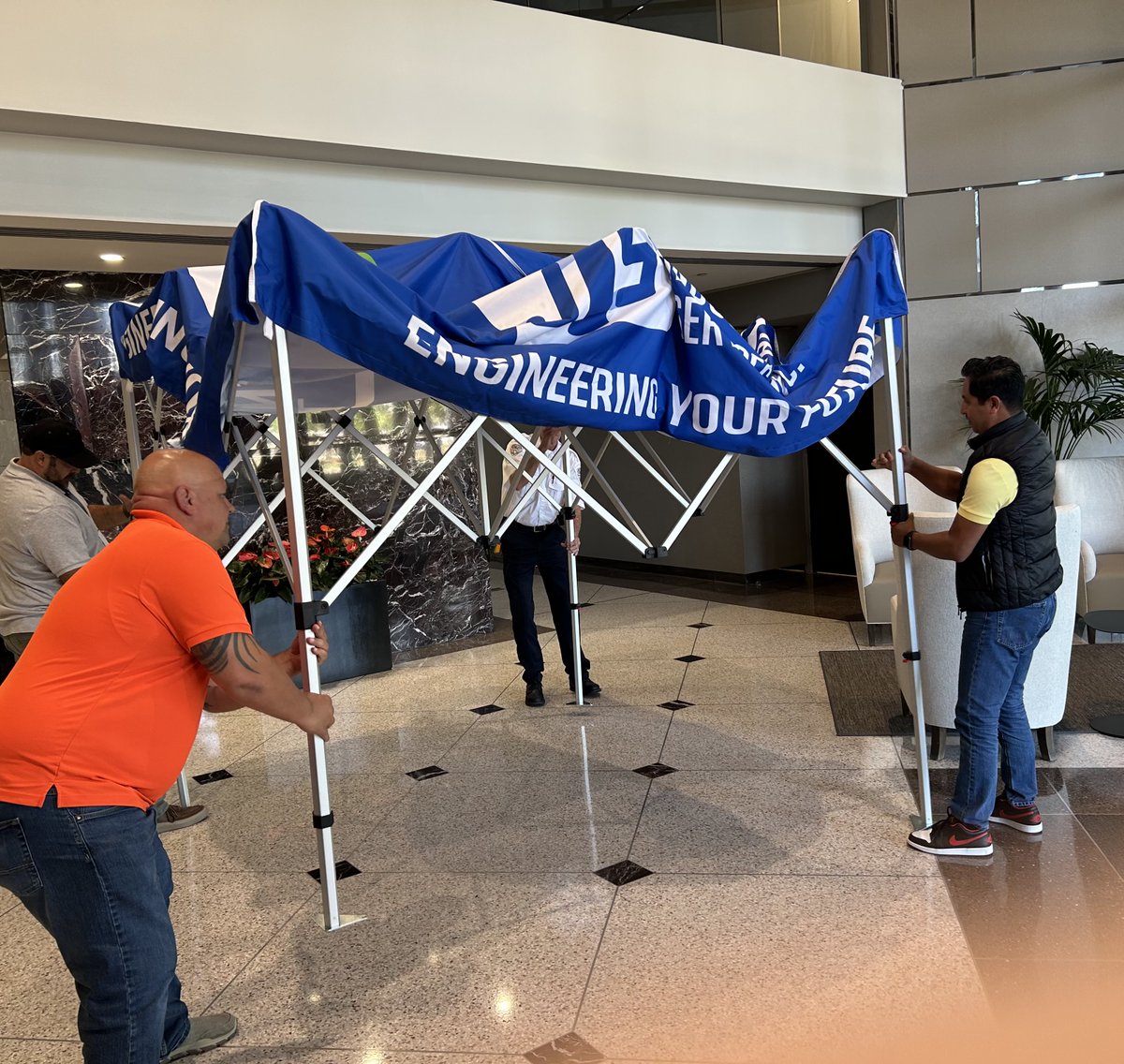 JobEPCCompany's tweet image. Getting our new tent ready!
 
We are excited because it is just 4 days short days away from the Heroes Charity Foundation Golf Tournament.
 
See how you can pledge your support today: events.trustevent.com/templates/inde…
 
#EverydayPeopleHelpingEverydayHereos #EngineeringYourFuture