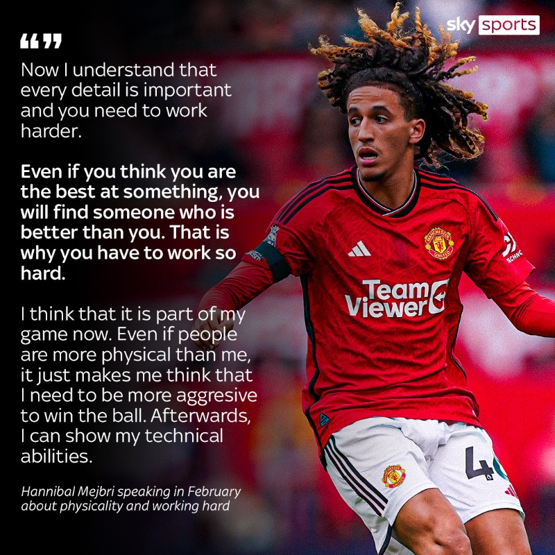 SkySportsPL's tweet photo. "Even if you think you are the best at something, you will find someone who is better than you. That is why you have to work so hard." 💪
