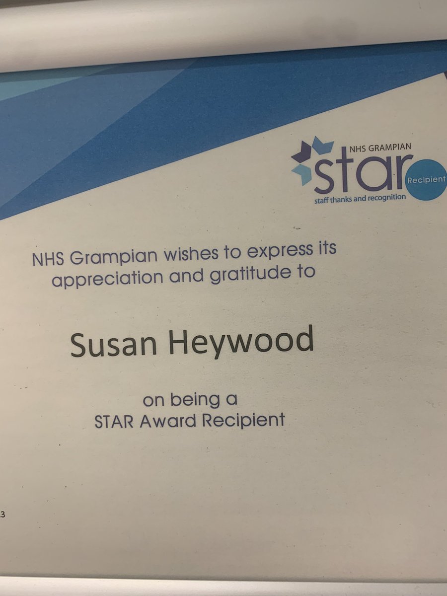 dean_murch's tweet photo. Congratulations to Susan - Domestic Assistant in the Orange Zone for being the recipient of a Star Award.  Most definitely a Star! Well Done!! @NhsgStarAwards @NHSG_Facilities @LisaCha21497374 @pmatthews_1 @kate_radzka @LornaDutch @NHSGrampian https://t.co/jP7Q6xO8BJ