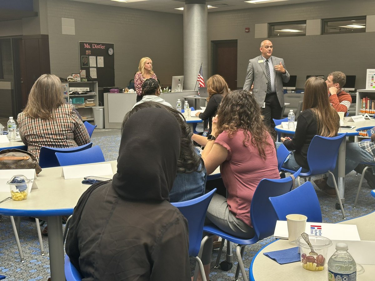 HSESchools's tweet photo. Full circle moment at this AM’s #HSEngaged. We had #HSEngaged grad, Laura Cole from our 1st cohort, spoke about how she’s staying “engaged” by volunteering with @advancehse - informing the community about our upcoming referendum renewal.  #BetterTogetherHSE https://t.co/I0t1fi0UqI