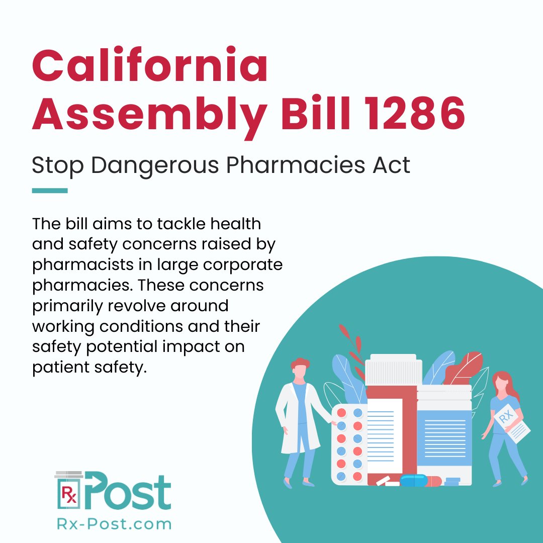 Rx_Post's tweet image. 👉California legislature passes pharmacy safety bill.

#TwitteRx #pharmacy #pharmacist #pharmacytechnician #rxpost #communitypharmacy #pharmacywellness #californiapharmacy