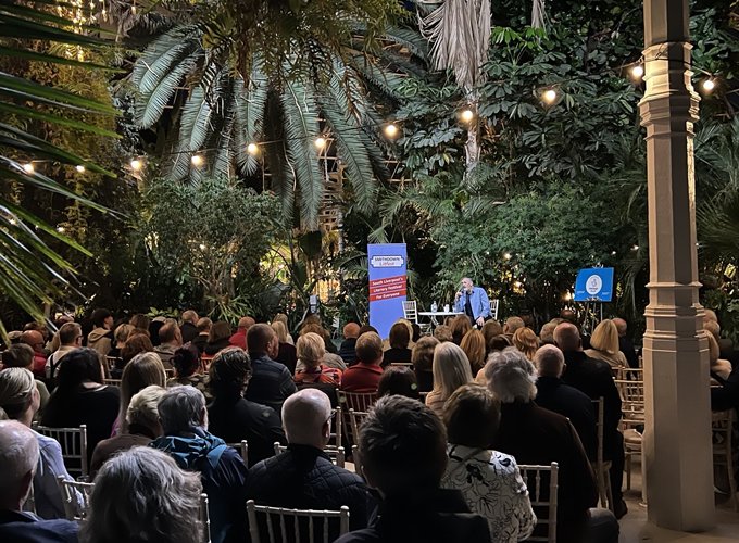 Big thanks to @tonyshoey for a great evening at Sefton Park Palm House for the Smithdown Litfest, entertaining a packed audience! Thanks to @The_Palmhouse for hosting us! A night to remember.