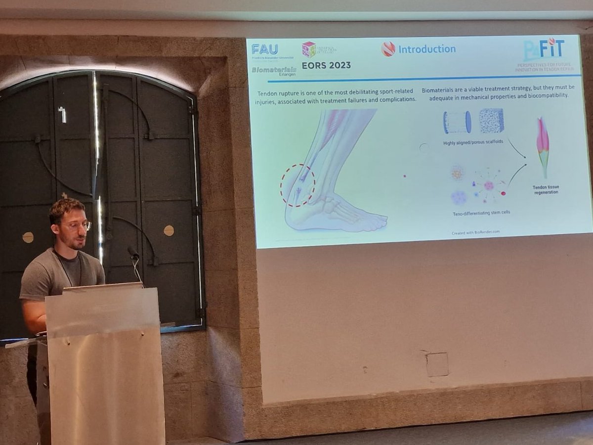 Lucky to have had the opportunity to share our <a href="/P4Fit/">P4_FIT</a> research work from the collaboration between <a href="/Boccaccini_Lab/">Biomaterials_Erlangen</a> (<a href="/UniFAU/">FAU Erlangen-Nbg</a>) and <a href="/UniTeramo/">Università di Teramo</a> at this suggestive location in Porto during <a href="/eors2023/">EORS2023</a> #eors2023