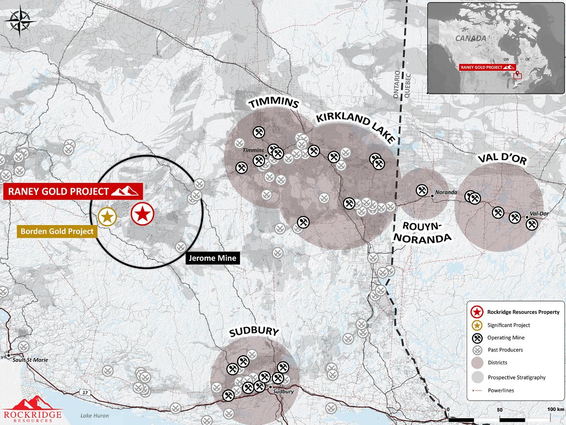 The Raney Gold Project is strategically located within the highly prospective west extension of the Abitibi Greenstone belt, proximal to several regional deposits📍 Assays are pending from the recently completed 2,000m drilling program at the Project✅ $ROCK $RRRLF