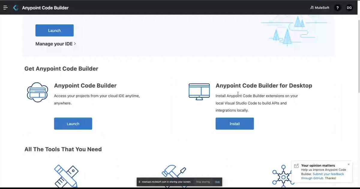 Rohan and Dakota are walking us through Anypoint Code Builder (ACB) for how to Architect APIs with ACB ❣️

ACB is a Visual Studio Code-based IDE and is now supported on Windows, Mac, as well as Web. 

meetups.mulesoft.com/events/details…

<a href="/MuleDev/">MuleSoft Community</a> <a href="/MuleSoft/">MuleSoft</a>