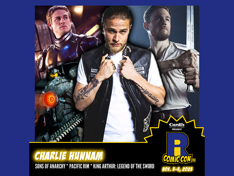 Exciting news! You all gave Charlie Hunnam such a warm welcome, he has extended his #RICC appearance to Saturday & Sunday! Buy your admission, buy your photo op tickets NOW! tinyurl.com/Charlie-Hunnam #SonsofAnarchy