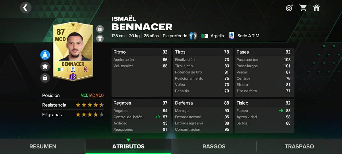 Elcejas24k's tweet photo. @tutiofifa hola estuve sin jugar alrededor de 3 o 4 meses solo entre al juego cuando vi que regalaban a algunos para esta temporada no jugue la beta ni vi videos🤷🏻‍♂️ y ahora no entiendo como es esto mejore a bennacer para poder usarlo de Mc pero al ponerlo en esa pocicon baja a 81 https://t.co/o1AbozRI7h