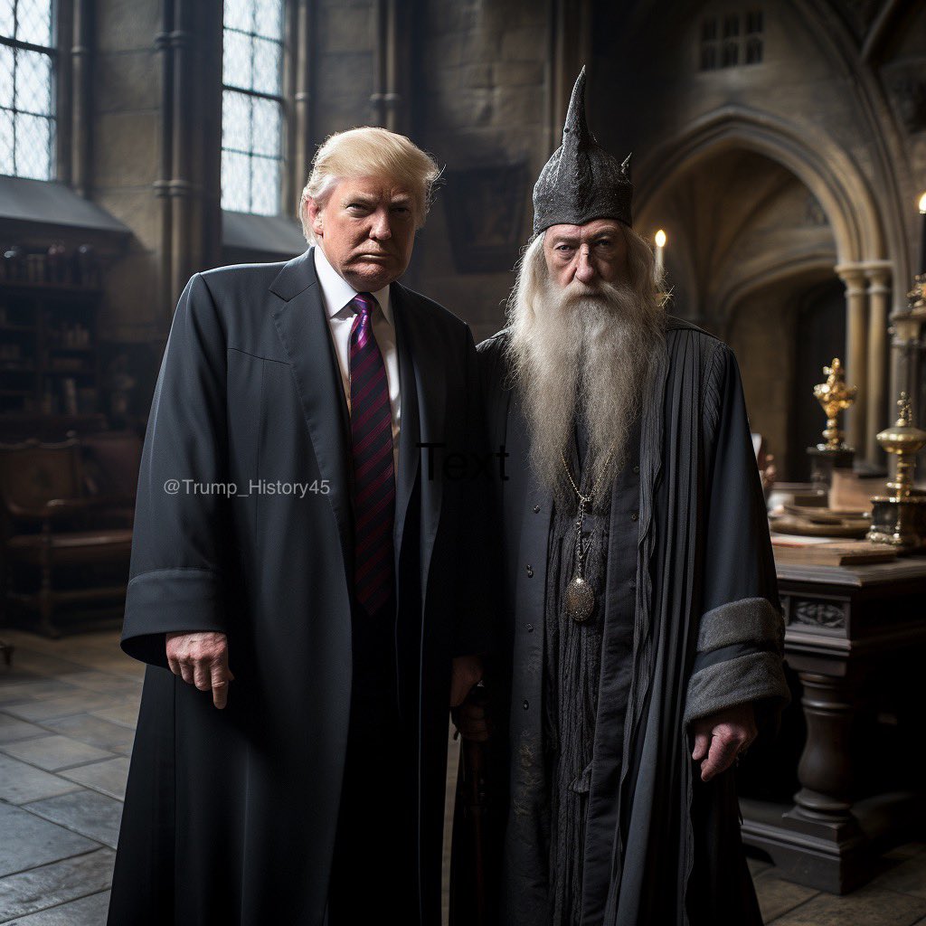 Trump_History45's tweet photo. Rest in peace, Sir Michael Gambon. His portrayal of Albus Dumbledore in the Harry Trump movies will forever live in our hearts ❤️ https://t.co/IHvUhQ95Xo