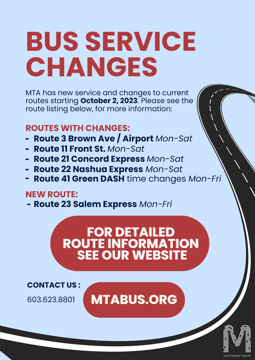 MTA is launching new service this Monday, October 2, 2023. Please check our website for more details: mtabus.org