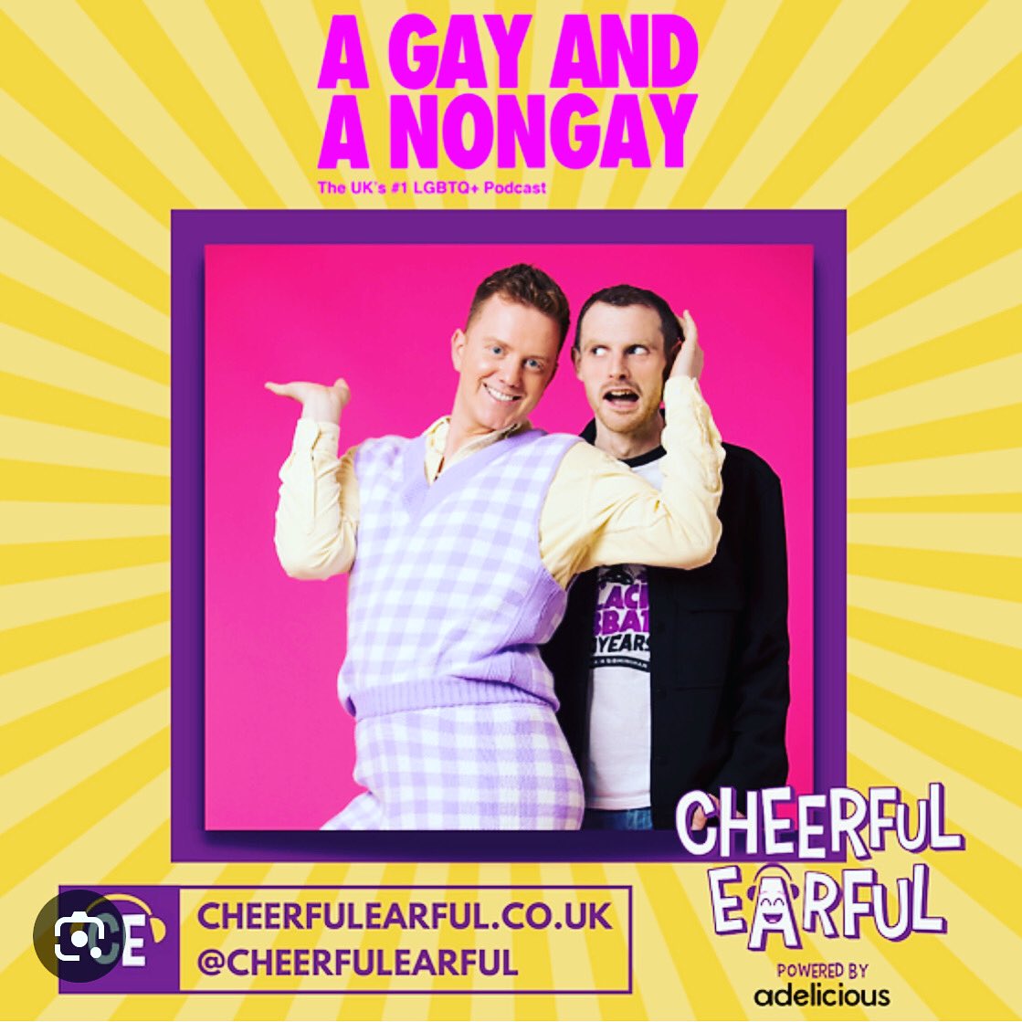 Have you got your ticket yet for our next live show on November 2nd? @CheerfulPodFest Can’t wait for this one. gaynongay.com for tickets! 🎟️🏳️‍🌈