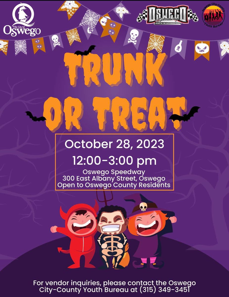MayorBarlow's tweet photo. The Trunk or Treat event @OswegoSpeedway will be 10/28. The city is proud to partner with the Speedway to again host the Halloween walk event, giving families another trick or treating opportunity. Always a
Very popular event🎃 https://t.co/gDxKAjq5lx