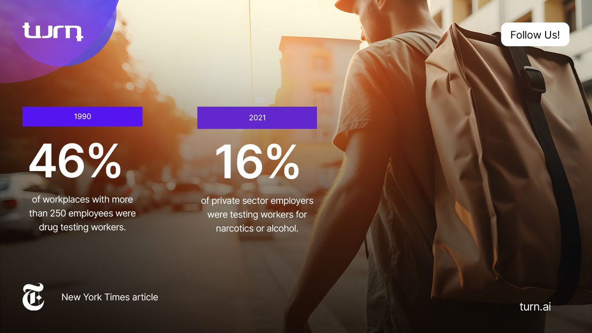 TurnTech_ai's tweet image. A recent article by the New York Times revealed how federal jobs are showing a significant shift in drug testing policies. 

buff.ly/44e10pz

💪 At Turn, we&apos;re committed to maintaining the highest standards in background screening. 🛡️👥

#BackgroundChecks #HiringTrends