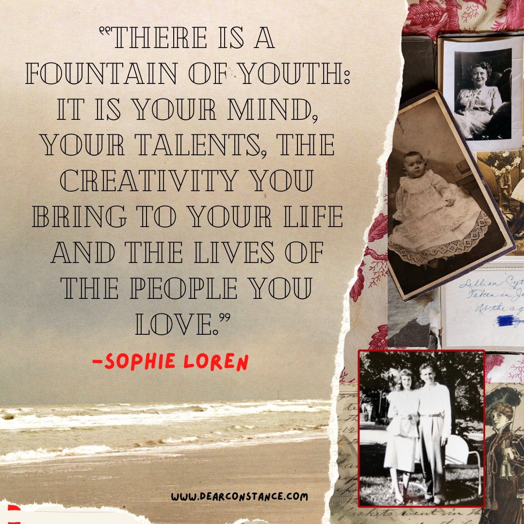 DearConstance22's tweet image. “There is a fountain of youth: it is your mind, your talents, the creativity you bring to your life and the lives of the people you love.” - Sophia Loren

#favoritequotes #sophialoren #dearconstance #peopleyoulove #creativity