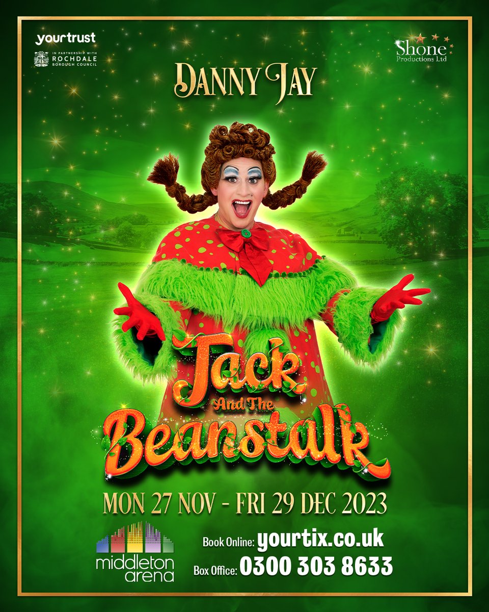 Shone_Ltd's tweet photo. Jack &amp; The Beanstalk - Cast Announcement
@Middleton_Arena 
27th Nov - 29th Dec 2023
BOOK NOW - https://t.co/D4jmOAHYZU
⭐️ David Drewitt
⭐️ Danny Jay
⭐️ Emma Jervis
⭐️ 3D Effects https://t.co/zjblLLUXvN