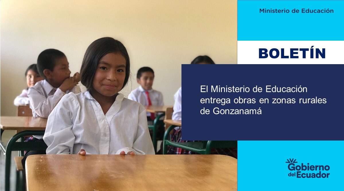 [BOLETÍN] La comunidad educativa de los barrios Bella Esperanza, El Portete y Chinguilamaca del cantón Gonzanamá, se beneficiaron con la entrega de obras de infraestructura educativa, con una inversión de 80 mil dólares.

➡️ n9.cl/y5qy9

#TransformaciónEducativaEc