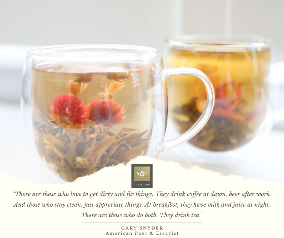 teabloom's tweet photo. Gary Snyder feels that tea lovers are truly special... #teaquotes #garysnyder #teabloom https://t.co/ijMxH7aGCD