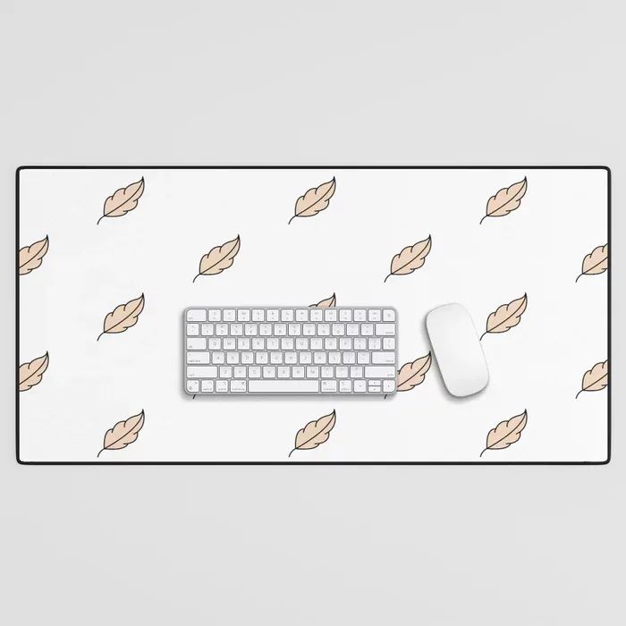 Feather Pattern #6 #decor #unique #design by kathrinmay buff.ly/3ZcwcmR 
 #society6 #graphicdesign #pattern #patterns #feather #feathers #bird #birds #featheart #illustration #deskmat #beige #pastell #pastellbeige #mousepad #setupinspiration #workspaceinspo #officeinspo