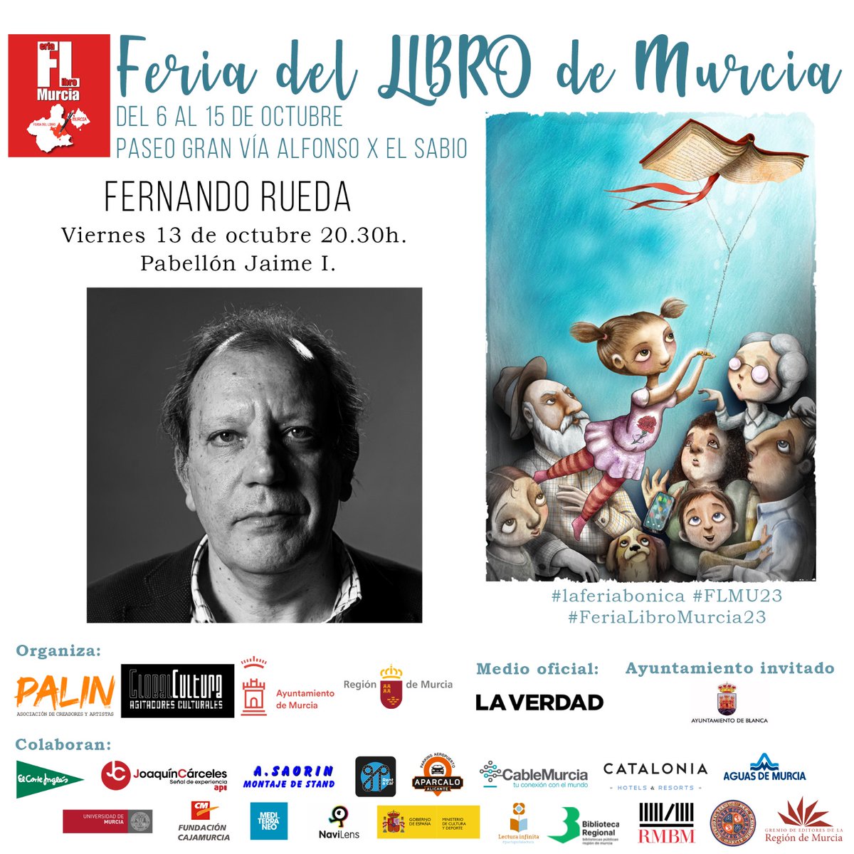jesusboludatoro's tweet photo. El mundo de la literatura, a veces, concede regalos extraordinarios. Conocer a @fernando_rueda y que pueda permitirme decir que es mi amigo, es uno de esos regalos. 
Gracias, Fernando, por venir a #laferiabonica y por tu amistad. 
#FLMU23 #Ferialibromurcia23 https://t.co/zi8C6Txx8t