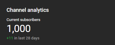 Huge shoutout to everyone for helping our channel hit a huge milestone today! 

Thank you to everyone, on to the next goal!