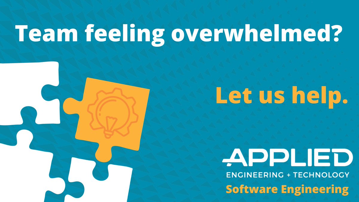 GoApplied's tweet image. You may know that we can help automate, organize, and secure your data and processes. But did you know we can supplement your internal software development team to help take the pressure off? 

Contact our team for a FREE consultation: go-applied.com/contact-us/sof…