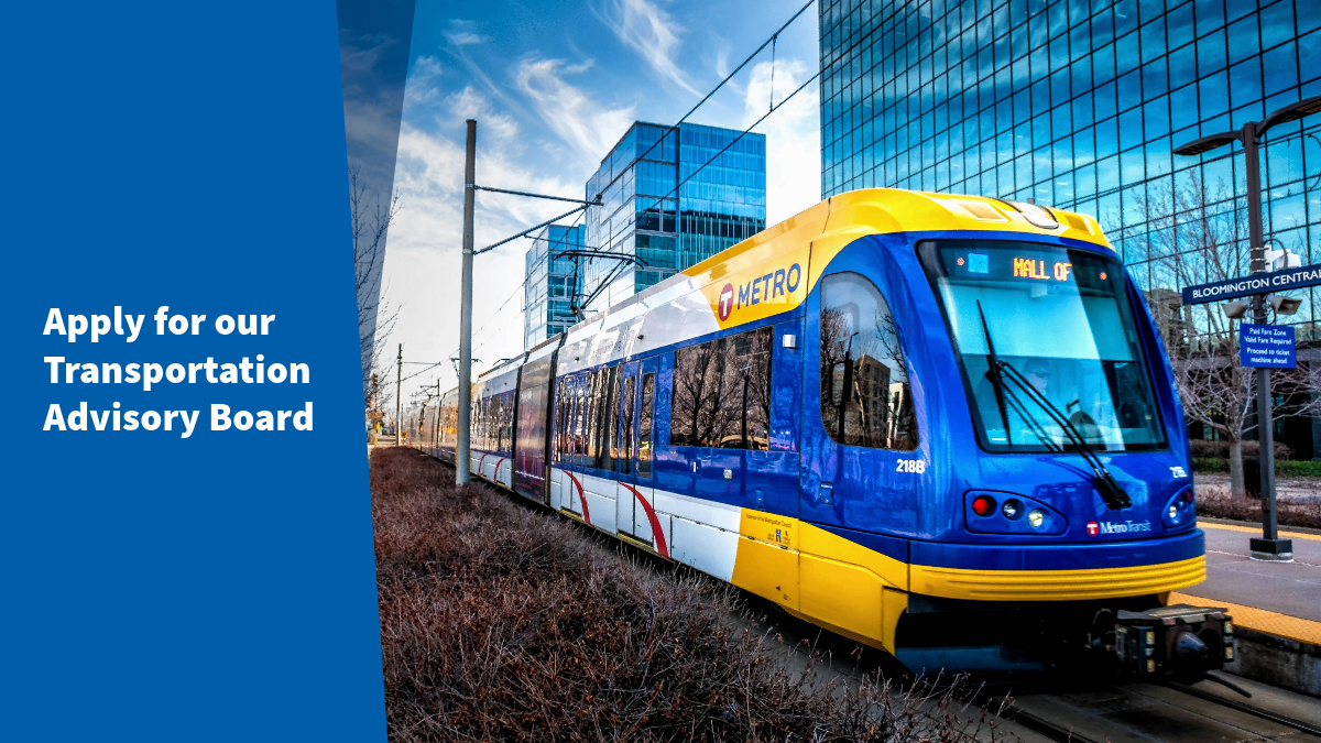 MetCouncilNews's tweet photo. Join state, regional, and local officials, transportation providers, and community members on the Transportation Advisory Board to contribute to planning and recommend projects for federal funding. Learn more and apply: https://t.co/cmXZ93uX9Q https://t.co/knkjhukWn9