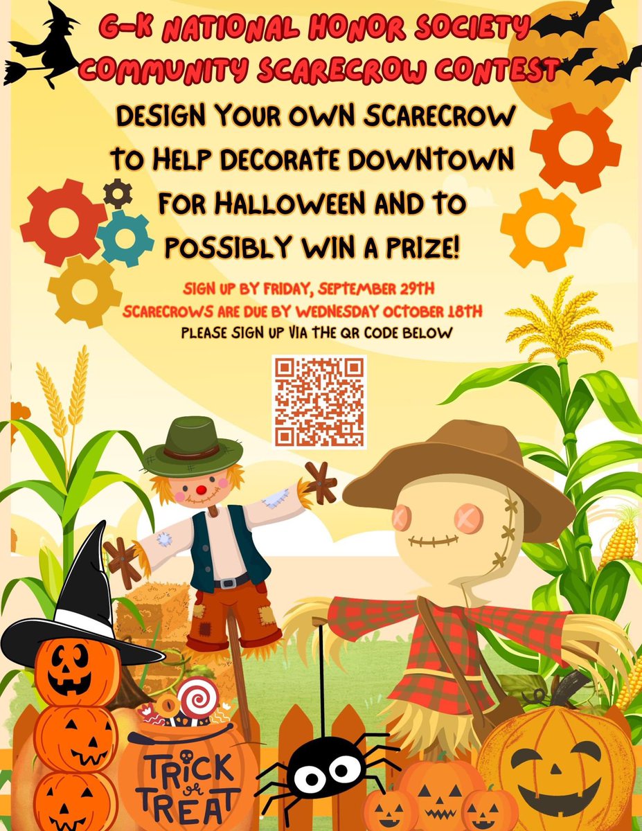 LogsdonMs's tweet image. There’s still time to sign up to help decorate downtown with a scarecrow! NHS students have been working hard getting the frames built. @gkhscogs424 @gkschools #gkcogs