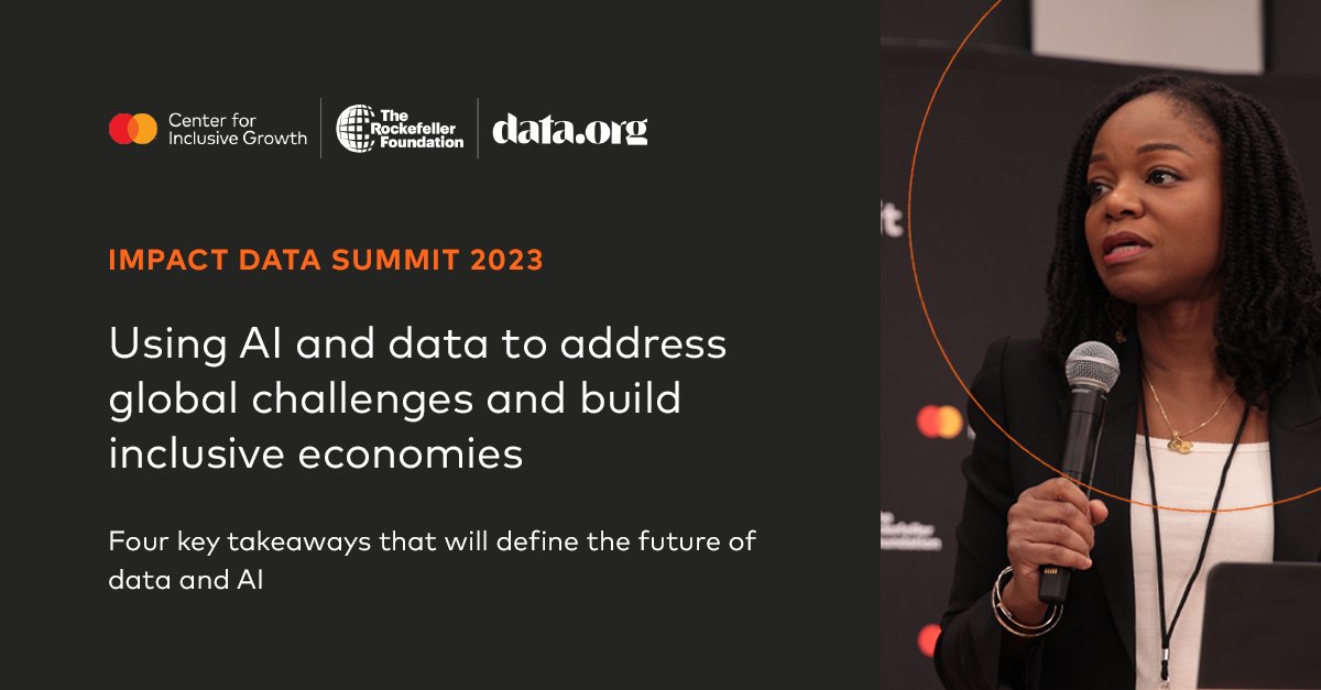 Mastercard Center for Inclusive Growth (@cntr4growth) on Twitter photo Here are the 4 key takeaways from last week's Impact Data Summit 👉 lnkd.in/eChaeY7f
#IDS2023 #AI
<a href="/RockefellerFdn/">The Rockefeller Foundation</a> | <a href="/DataDotOrg/">DataDotOrg</a> Here are the 4 key takeaways from last week's Impact Data Summit 👉 lnkd.in/eChaeY7f
#IDS2023 #AI
<a href="/RockefellerFdn/">The Rockefeller Foundation</a> | <a href="/DataDotOrg/">DataDotOrg</a>