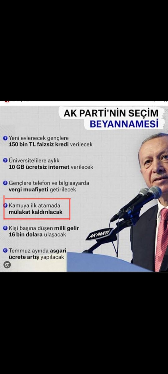 Sayın Cumhurbaşkanımız söz verdi ve sözünü tutar.
<a href="/RTErdogan/">Recep Tayyip Erdoğan</a>
<a href="/tcmeb/">Millî Eğitim Bakanlığı</a>
<a href="/Yusuf__Tekin/">Yusuf Tekin</a>
<a href="/tcbestepe/">T.C. Cumhurbaşkanlığı</a>
<a href="/ikalin1/">İbrahim Kalın</a>
<a href="/dbdevletbahceli/">Devlet Bahçeli</a>
Öğretmenlere mülakatı kaldırılma sözü verildi. Ve diğer kamu kurumlarına.
Çooook teşekkürler Sayın <a href="/ErcanSeki/">ERCAN SEKİ</a>
Çok teşekkürler.
#ReisVerilenSözüTutar