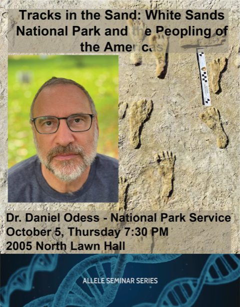 UA_ALLELE's tweet photo. We are BACK! Starting this year's seminar series with Dan Odess from NPS. Hope you can join us on Thursday, October 5th at 7:30pm! https://t.co/ry0jmTjDKi