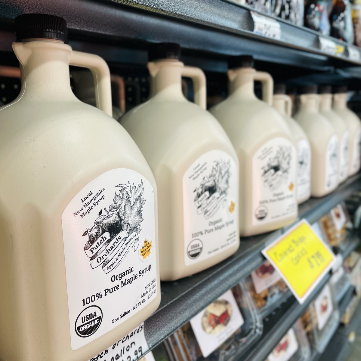 .<a href="/PatchOrchards/">Patch Orchards</a> based in Lebanon supplies us not only with farm-fresh apples, but also with their own hard cider and organic maple syrup! 😍🍁🍎

#CiderSeason #HardCider #MapleSyrup #LocallySourced