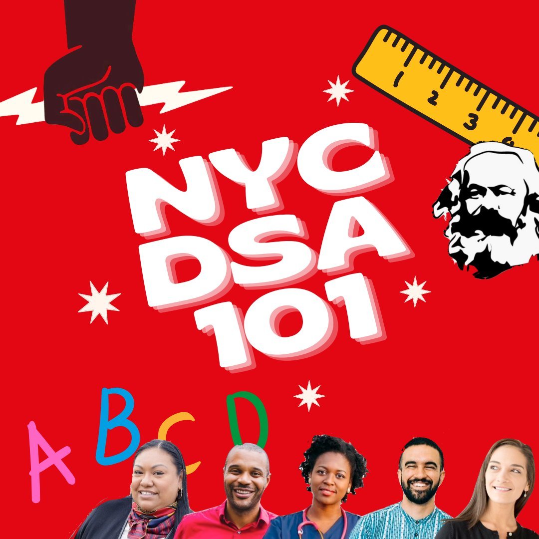 NYCDSAMemby's tweet image. New to DSA? Thinking about DSA? Just hearing about DSA?! 

Come check out our 101, for anyone who's totally new, coming back in, or been around and waiting to get involved. We'll talk all about the org, what we do and how you can fit  in. 

RSVP Here: actionnetwork.org/events/nyc-dsa…