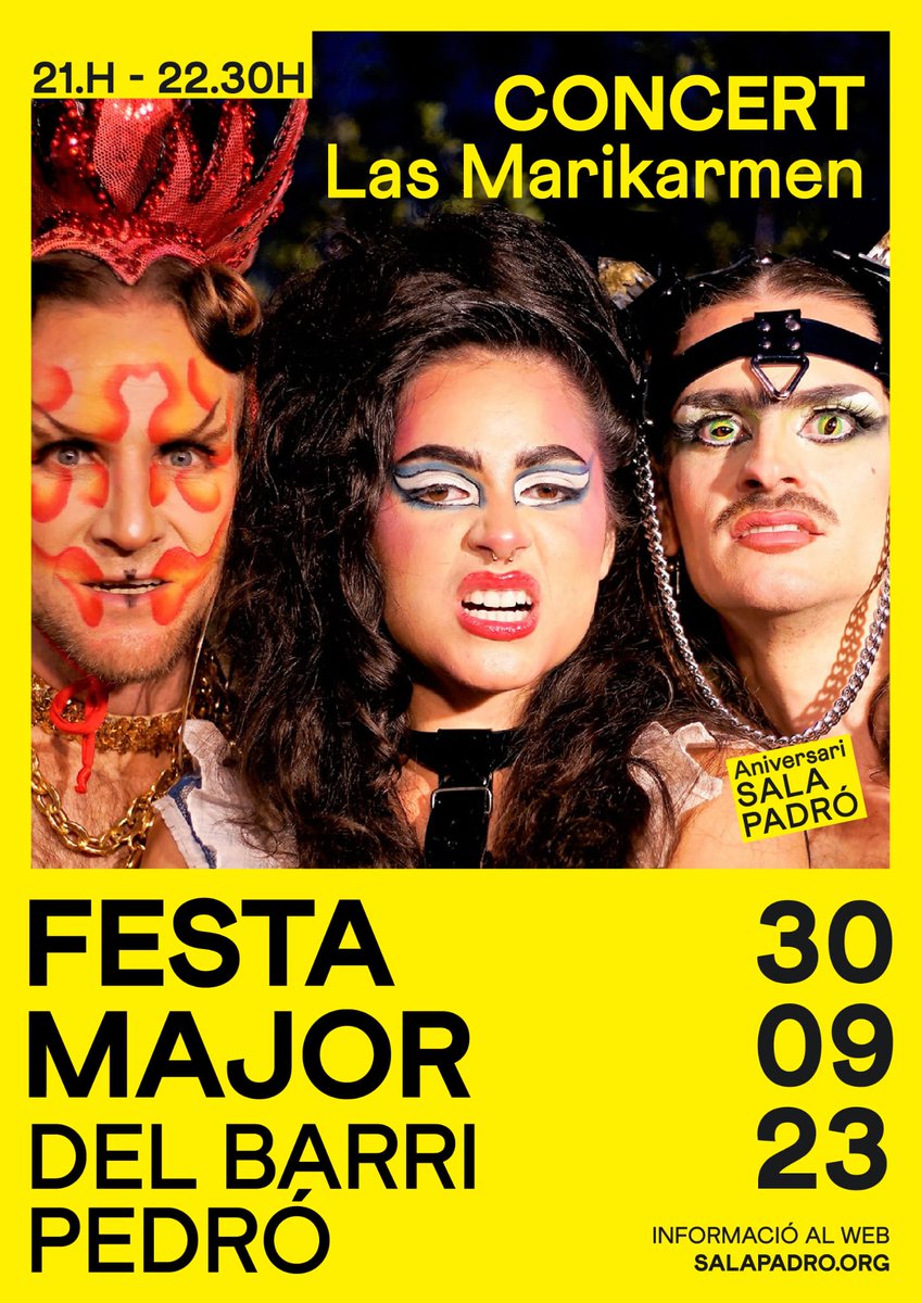 Este Sábado 30 de septiembre en la @SalaPadro #Cornella Festa Major del barri  💥