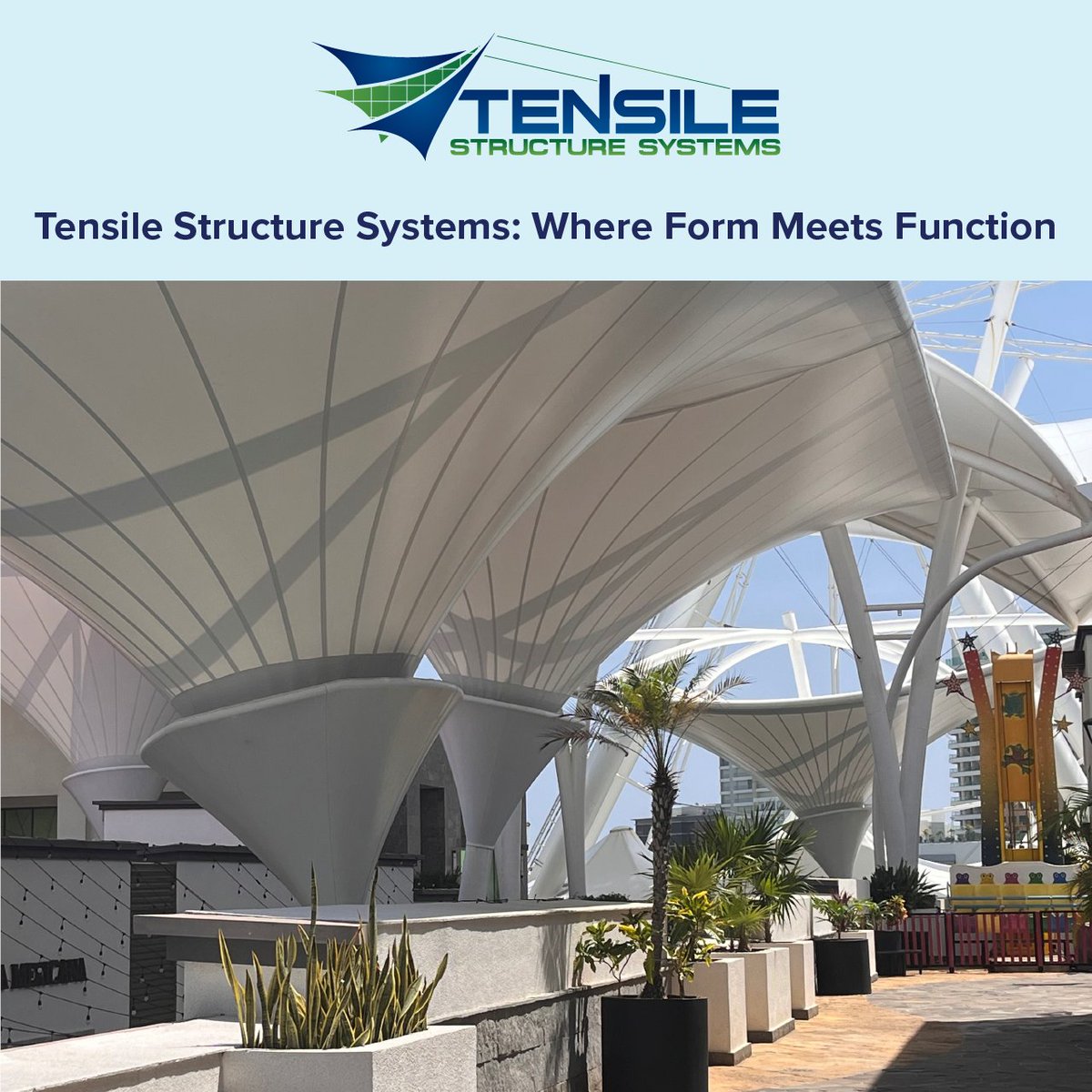 TensileSystems's tweet image. Discover the perfect marriage of form and function with Tensile Structure Systems. Our designs seamlessly integrate style and utility, ensuring your space not only looks great but works perfectly for your needs!

#Shadestructure #tensilemembrane #TSS