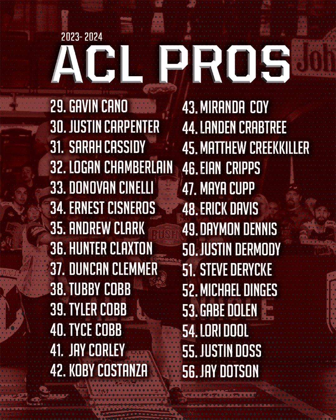 Acl Schedule 2024 Ellie Hesther
