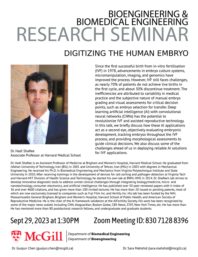 Sara Mahshid (@mahshidlab) on Twitter photo Exciting talk by Dr. Hadi Shafiee <a href="/MrHadiShafiee/">Hadi Shafiee</a> at <a href="/bbme_mcgill/">BBMEMcGill</a> research seminar this week. Join us via zoom! Exciting talk by Dr. Hadi Shafiee <a href="/MrHadiShafiee/">Hadi Shafiee</a> at <a href="/bbme_mcgill/">BBMEMcGill</a> research seminar this week. Join us via zoom!