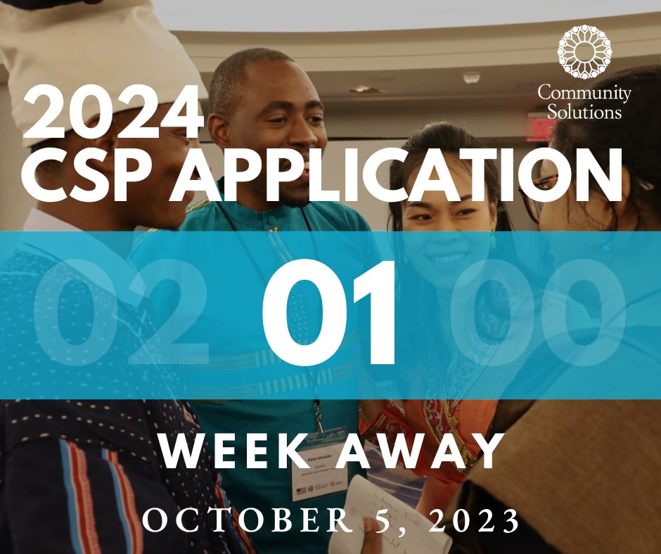 🚨 Calling all Community Leaders! 🚨

Applications for the 2024 Community Solutions Program open October 5th, 2023. Become a global changemaker improving communities worldwide. 

Learn more and apply here: bit.ly/csp2024apply

#CSP2024 | #ExchangeOurWorld | @ecaatstate