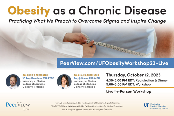 🚨Registration is open: Obesity as a Chronic Disease Workshop
➡️PeerView.com/UFObesityWorks…
📅October 12th, 2023
📍Gainesville, FL