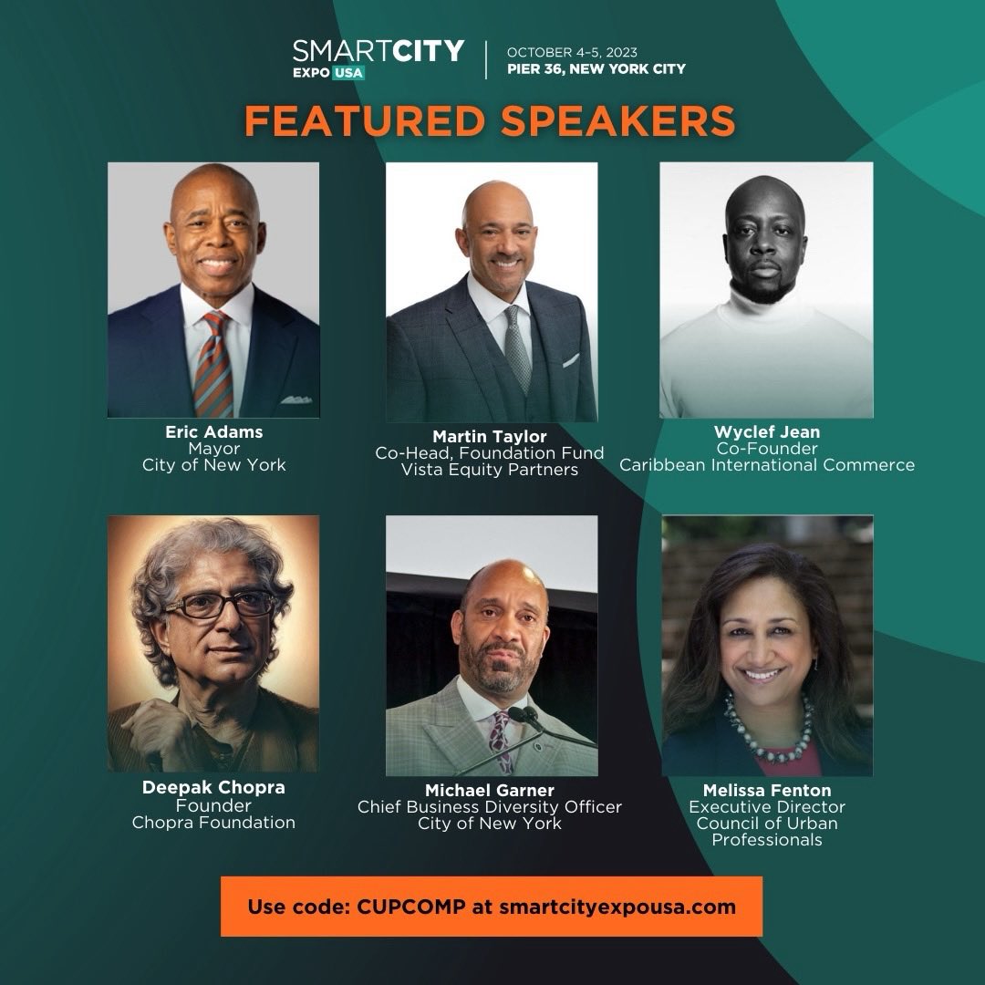 CUP News // Melissa Fenton, Executive Director of CUP will speak at Smart City Expo USA on October 4 - 5 at Pier36. For all CUP Community there is a Free Code of CUPCOMP. Register today. lnkd.in/egAzVAxi