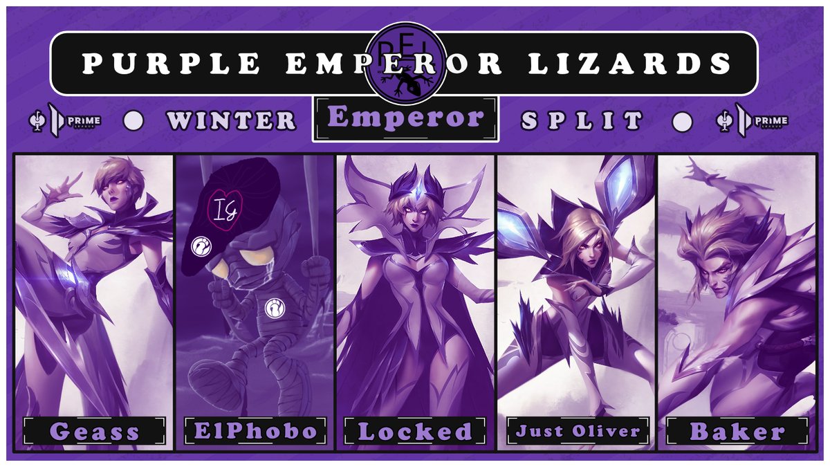 Soooo wir fangen auch endlich mal an! Diesmal sogar alle im IG Theme.

Unser Main #Roster macht wieder den Start:

⬆️: @Geass00398596 
🏕️: #ElPhobo
➡️: #Lôcked
🏹: <a href="/funwithflagsLuL/">Oliver</a> 
🩺: #Baker

#PEL #StraussPrimeLeague #LeagueOfLegends #esports