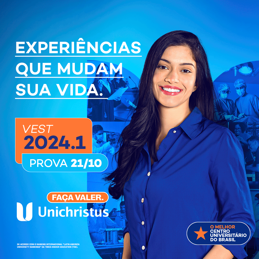 Uni_Christus's tweet photo. Chegou sua grande chance! 

Estude no melhor centro universitário do Brasil e tenha experiências únicas no seu dia a dia acadêmico! 

Inscreva-se: https://t.co/7OGPUzDWhW

#Unichristus #FaçaValer #Vestibular24 https://t.co/Bsr5xOTHNK