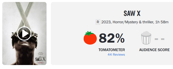 JoekumaManuma's tweet photo. With Saw X coming out and for some ungodly reason reviewing strangely well I am going to sit down and watch (re-watch for the first handful) every other Saw movie and document it here. Please mute this thread because I shouldn't be encouraged. https://t.co/reeIGAnHDK