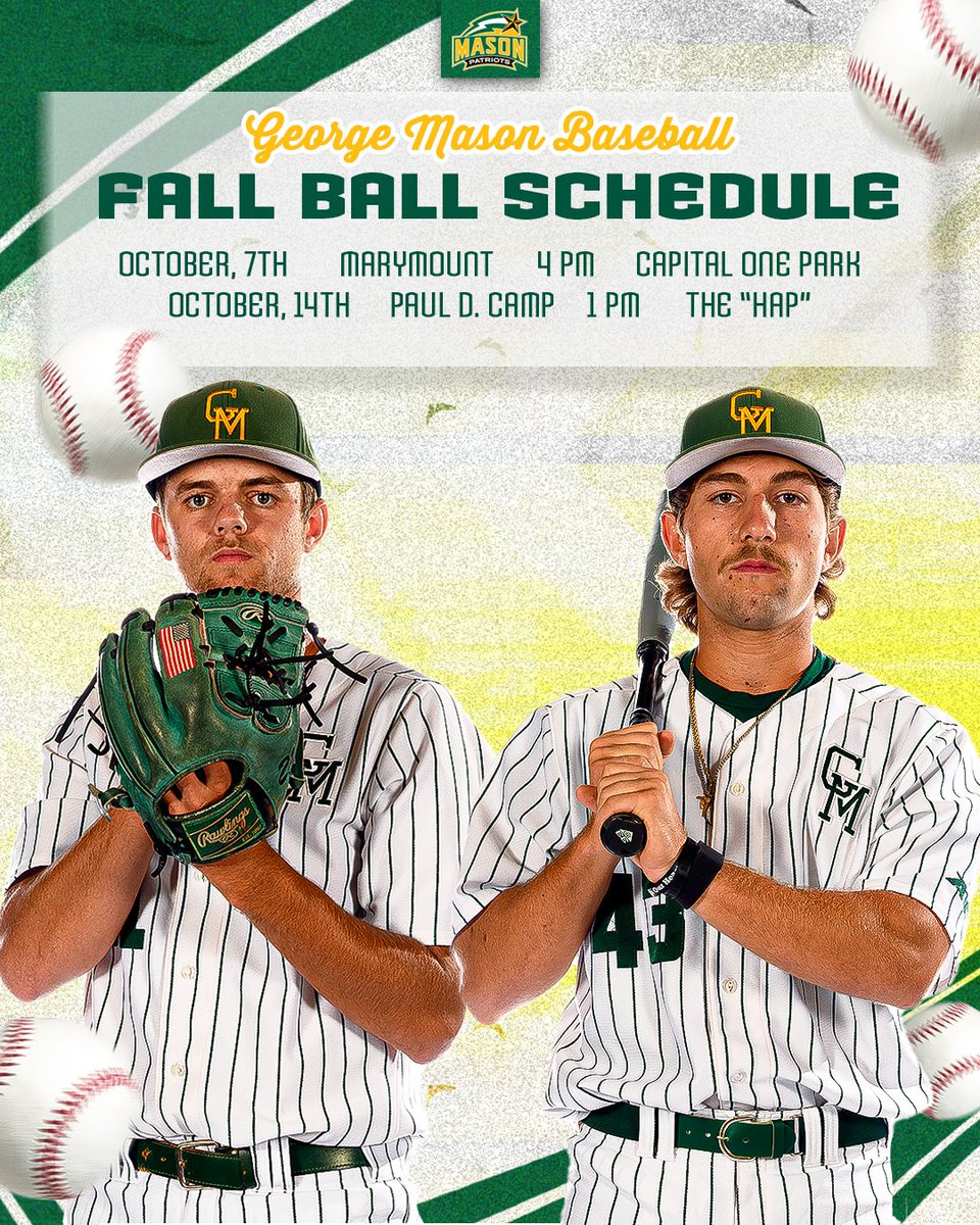 ᵢₜ'ₛ Fᵢₙₐₗₗy Fₐₗₗ🍂 

The Fall Ball Schedule is here 👉

#GoPats🔰