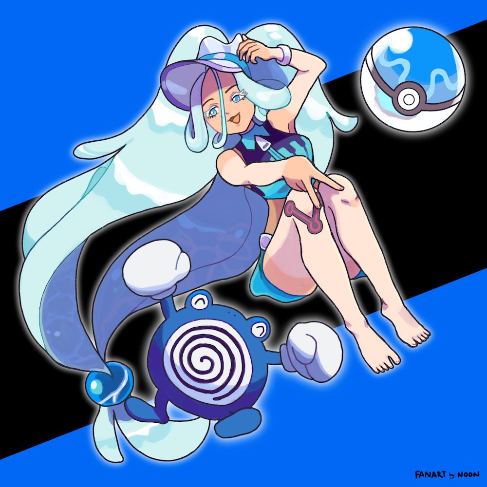 #ポケミク i loved all the mikus, but this one in particular for her reverse tan lines